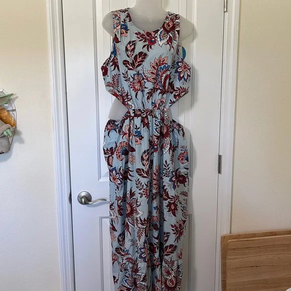 Rhode for Target Blue Floral Cut Out Dress. Size XL. New With Tags.